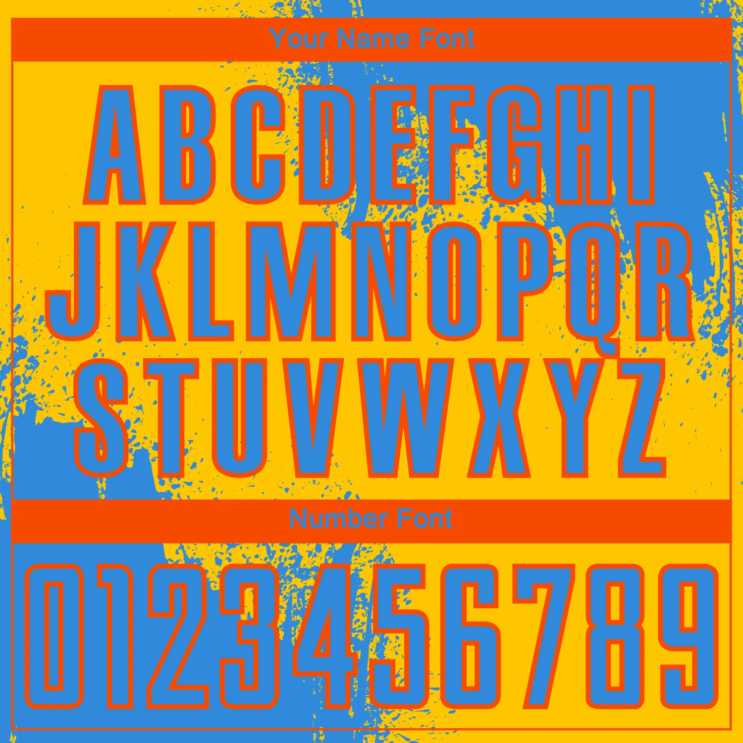 Custom Yellow Powder Blue-Orange Abstract Brush Stroke Sports Sublimation Soccer Uniform Jersey - Image 6