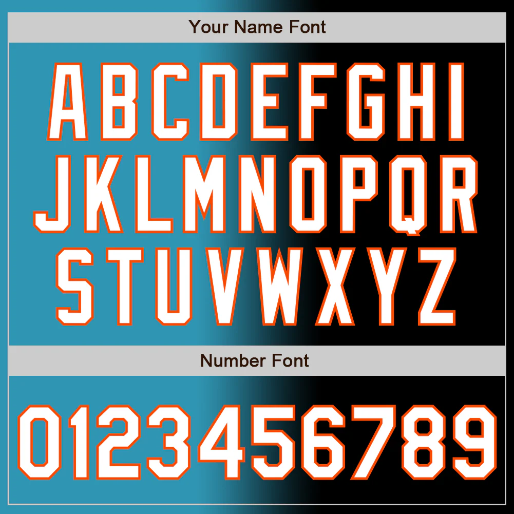 Custom Black White Panther Blue-Orange Authentic Gradient Fashion Baseball Jersey - Image 5