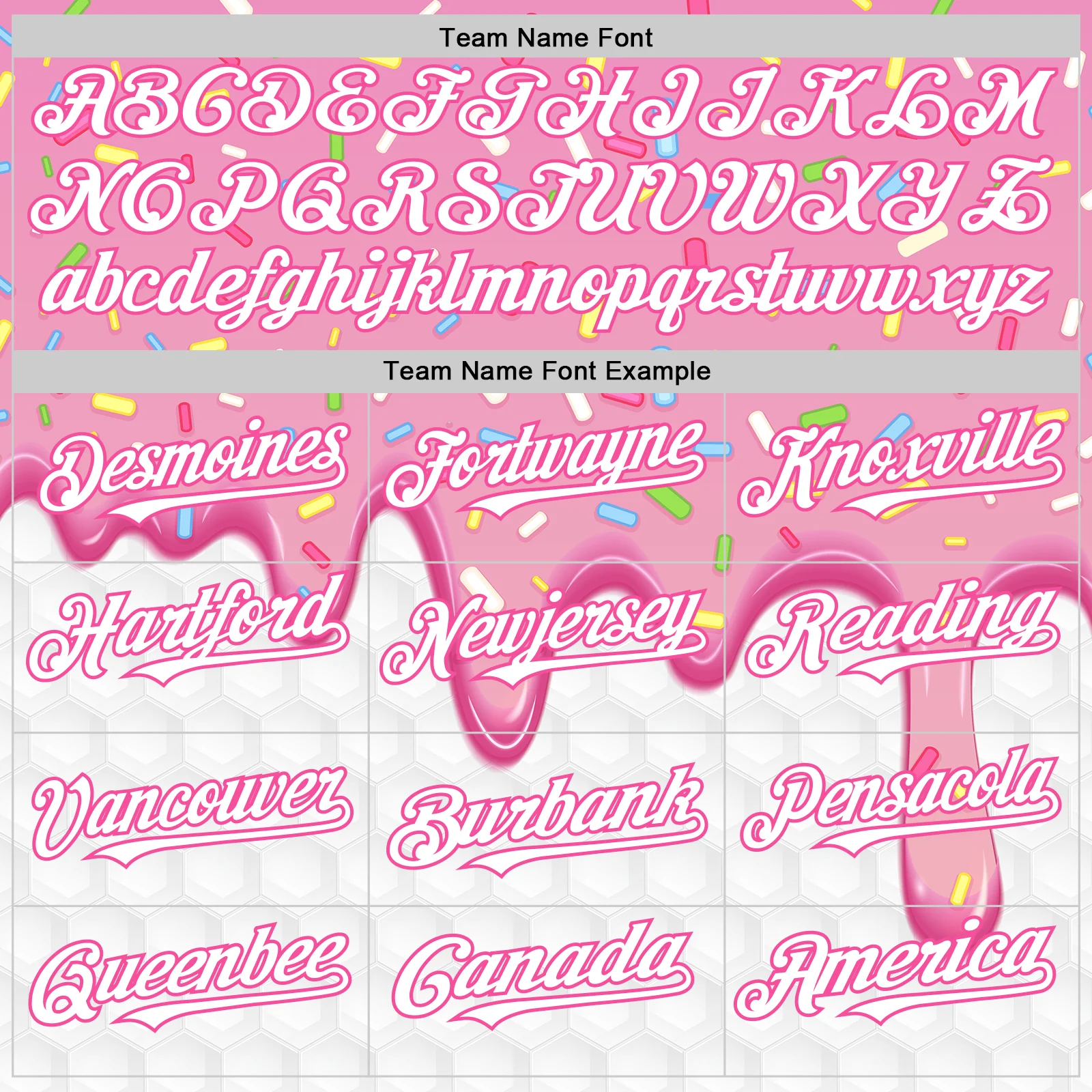 Custom Pink White Foodie Dripping Ice Cream Authentic Baseball Jersey - Image 4