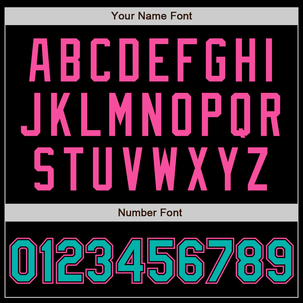 Custom Black Aqua-Pink Authentic Baseball Jersey - Image 8