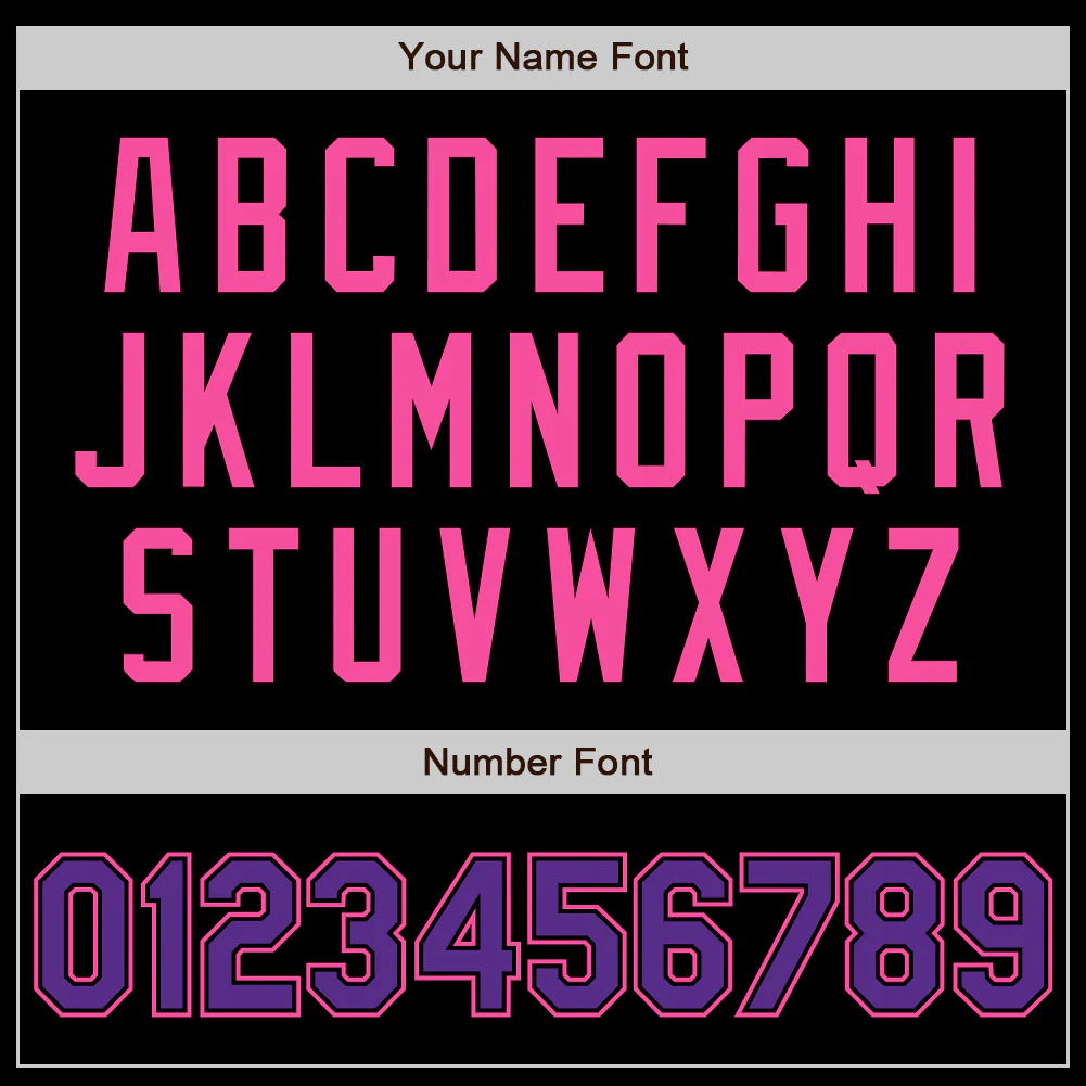 Custom Black Purple-Pink Authentic Baseball Jersey - Image 4
