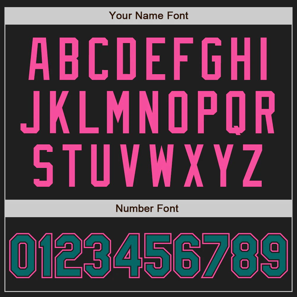 Custom Black Teal-Pink Authentic Two Tone Baseball Jersey - Image 5