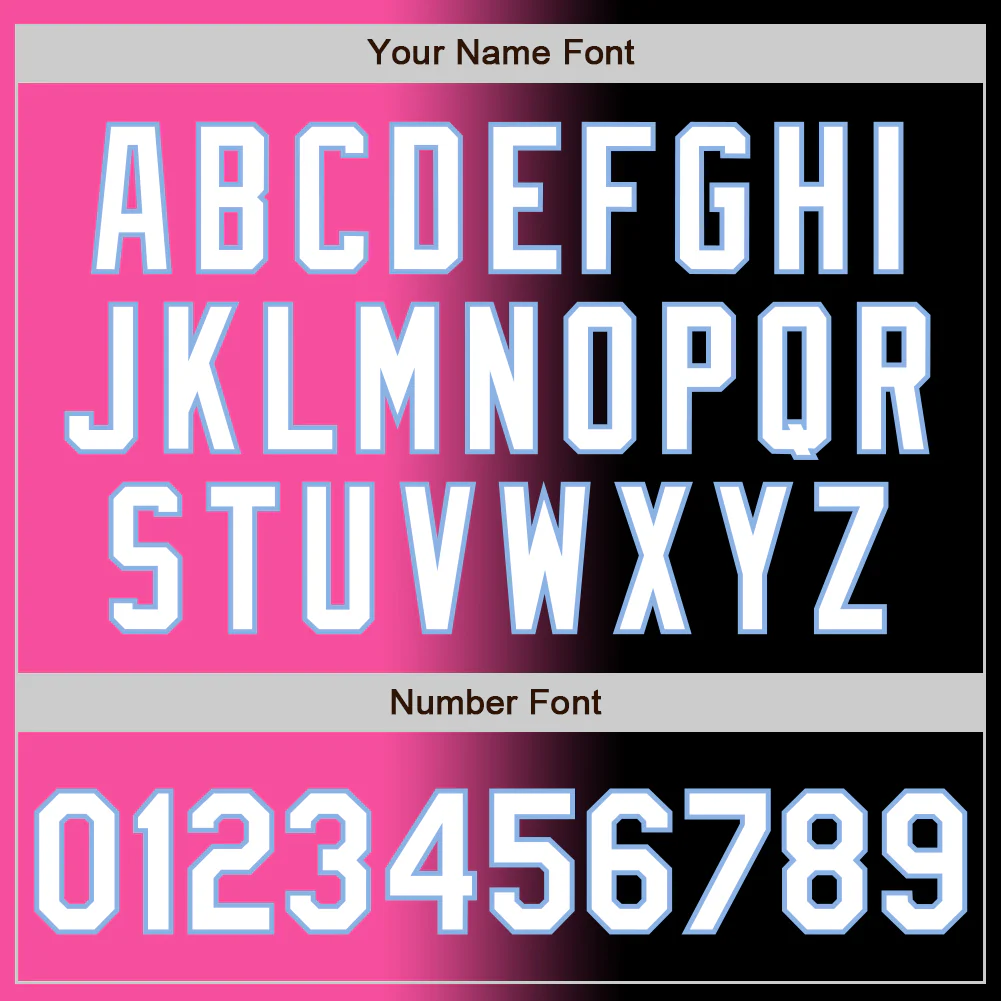 Custom Black White Pink-Light Blue Authentic Gradient Fashion Baseball Jersey - Image 5