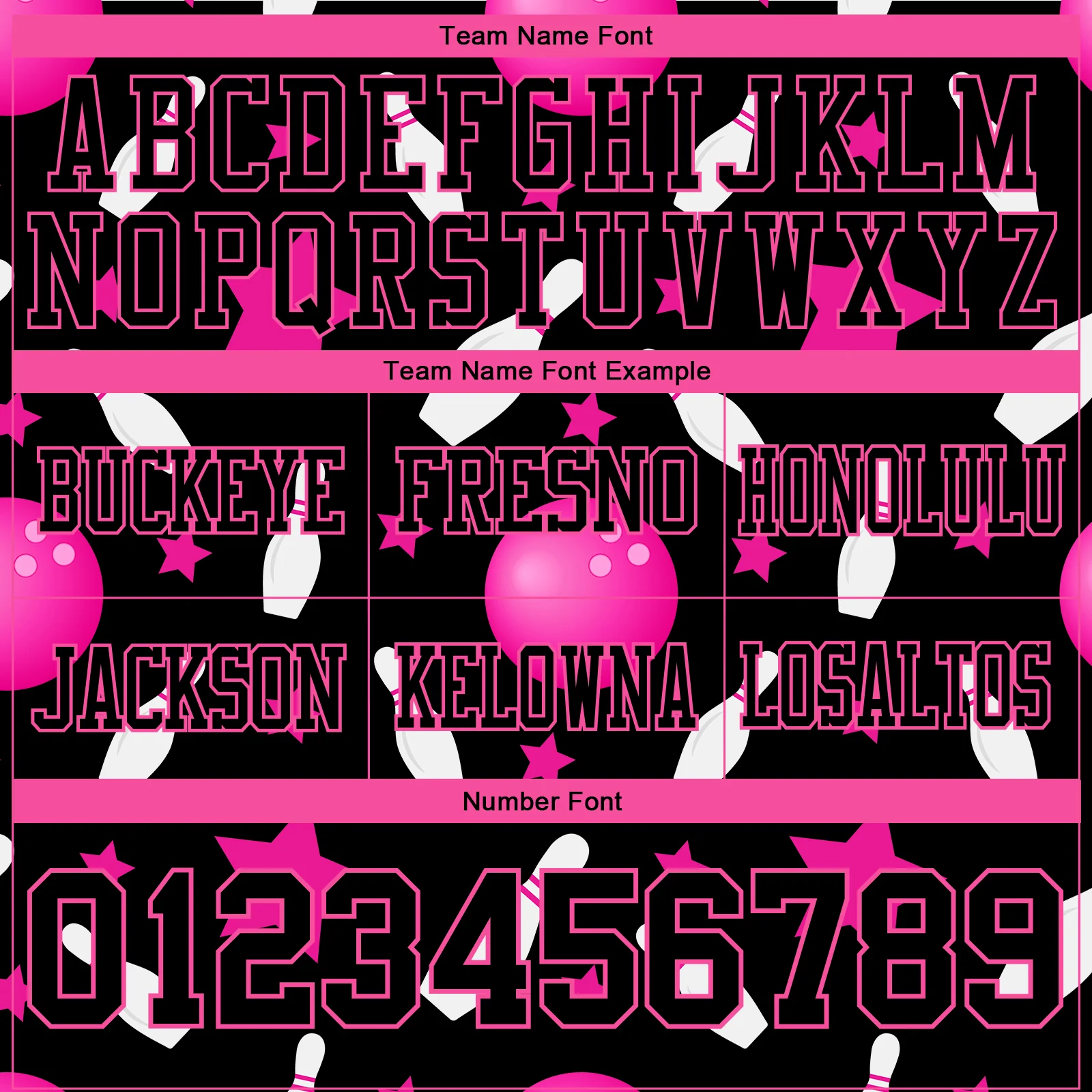 Custom Black Pink 3D Pattern Bowling Authentic Football Jersey - Image 4
