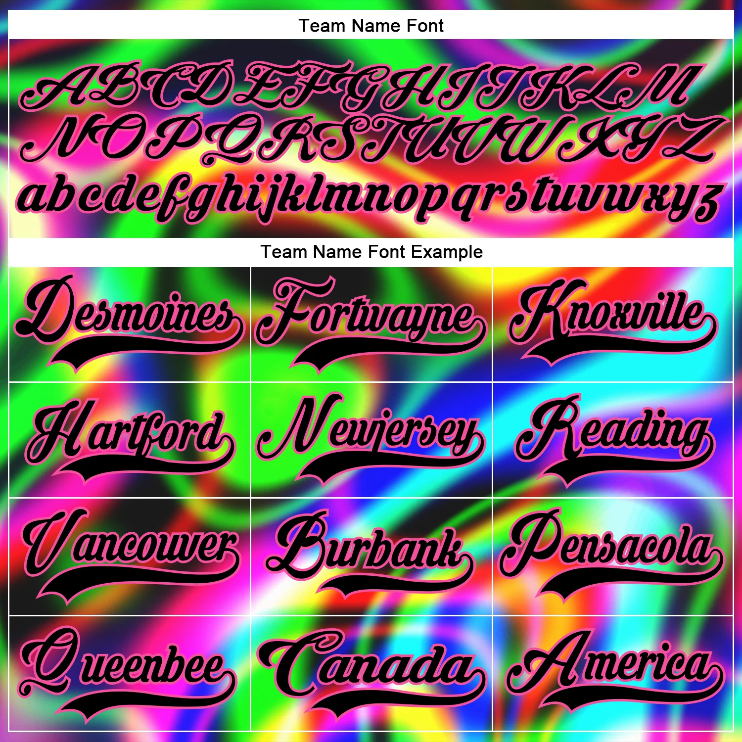 Custom Black Pink Yellow Green-Blue Trippy Psychedelic Neon Trendy Holographic Vaporwave Style Hockey Lace Neck Jersey - Image 6