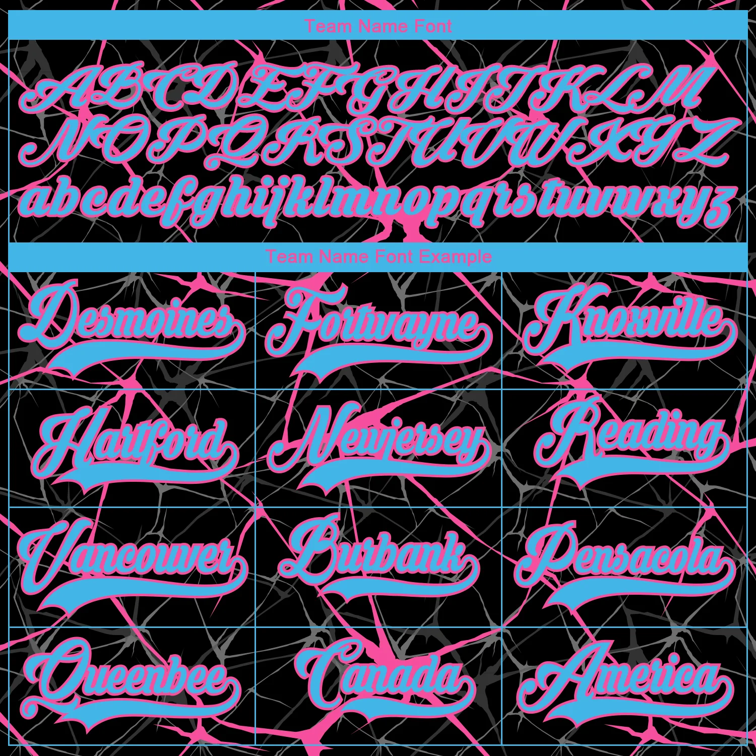 Custom Black Sky Blue-Pink 3D Pattern Abstract Network Hockey Lace Neck Jersey - Image 4