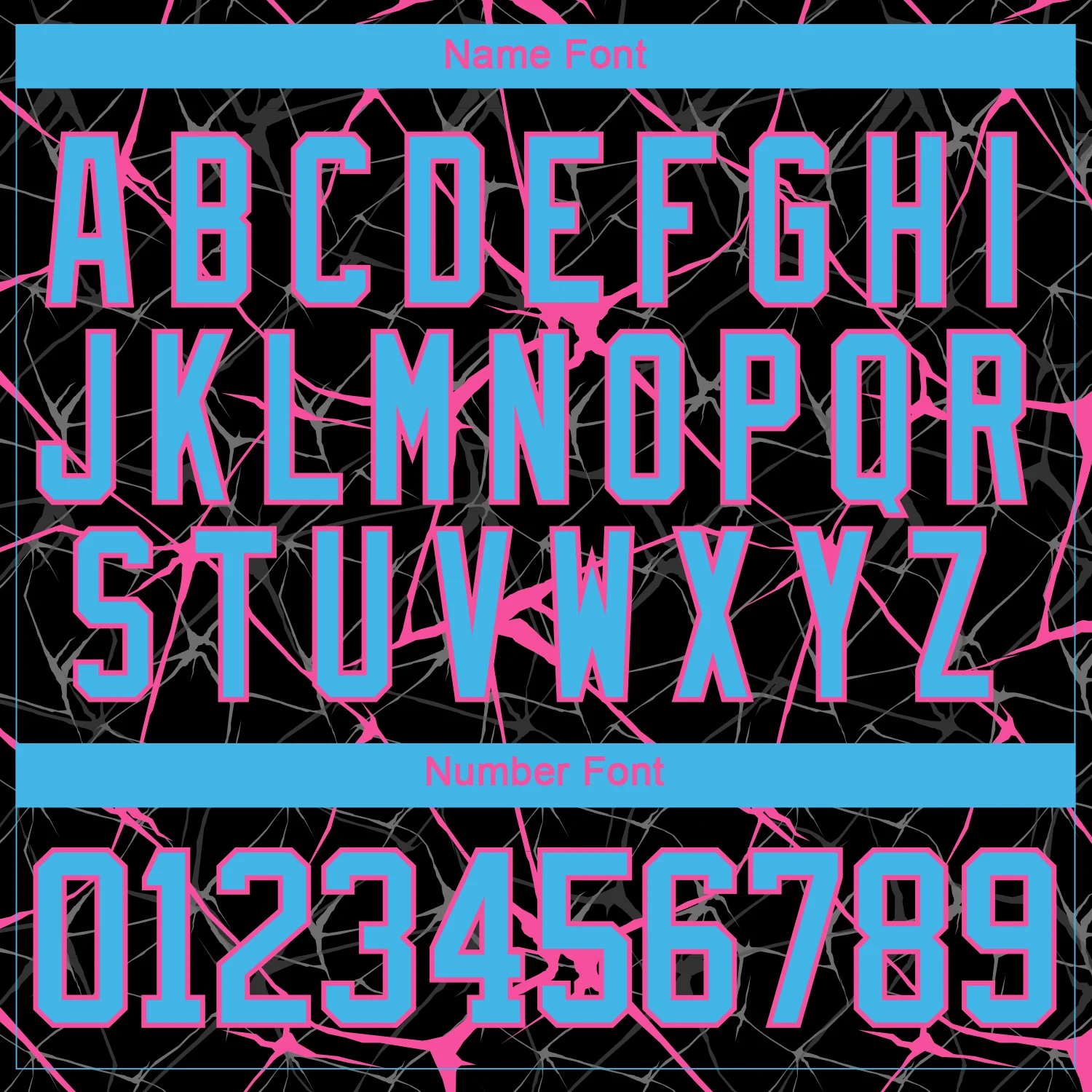 Custom Black Sky Blue-Pink 3D Pattern Abstract Network Hockey Lace Neck Jersey - Image 5