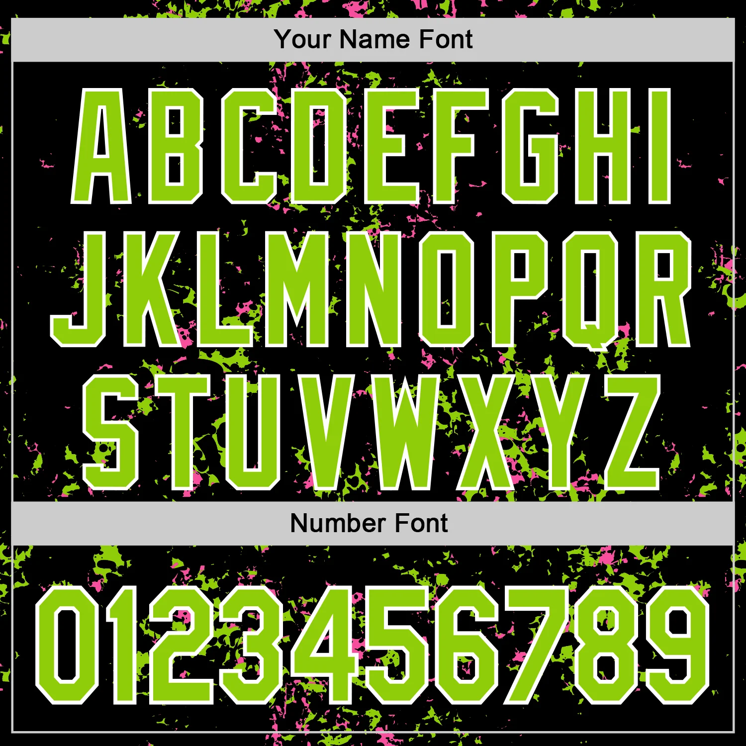 Custom Black Neon Green Pink-White Fragment Pattern Bomber Full-Snap Varsity Letterman Hoodie Jacket - Image 6