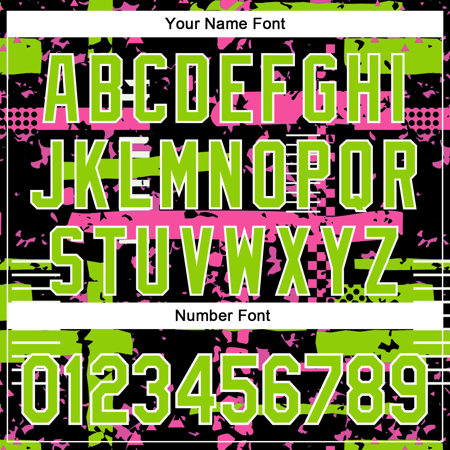 Custom Black Neon Green Pink-White Abstract Fragment Shape Bomber Full-Snap Varsity Letterman Hoodie Jacket - Image 6