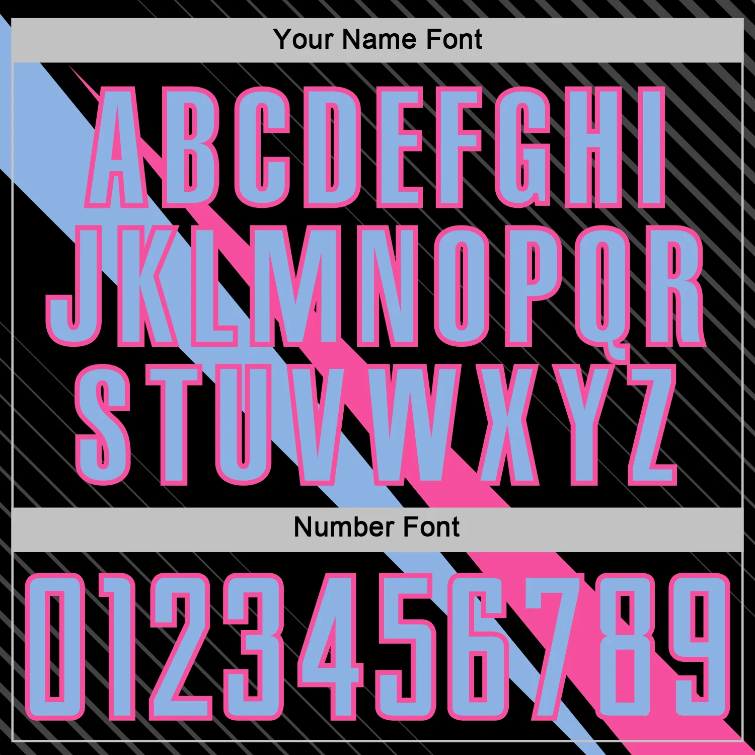 Custom Black Light Blue-Pink Diagonal Stripes Sports Sublimation Soccer Uniform Jersey - Image 6