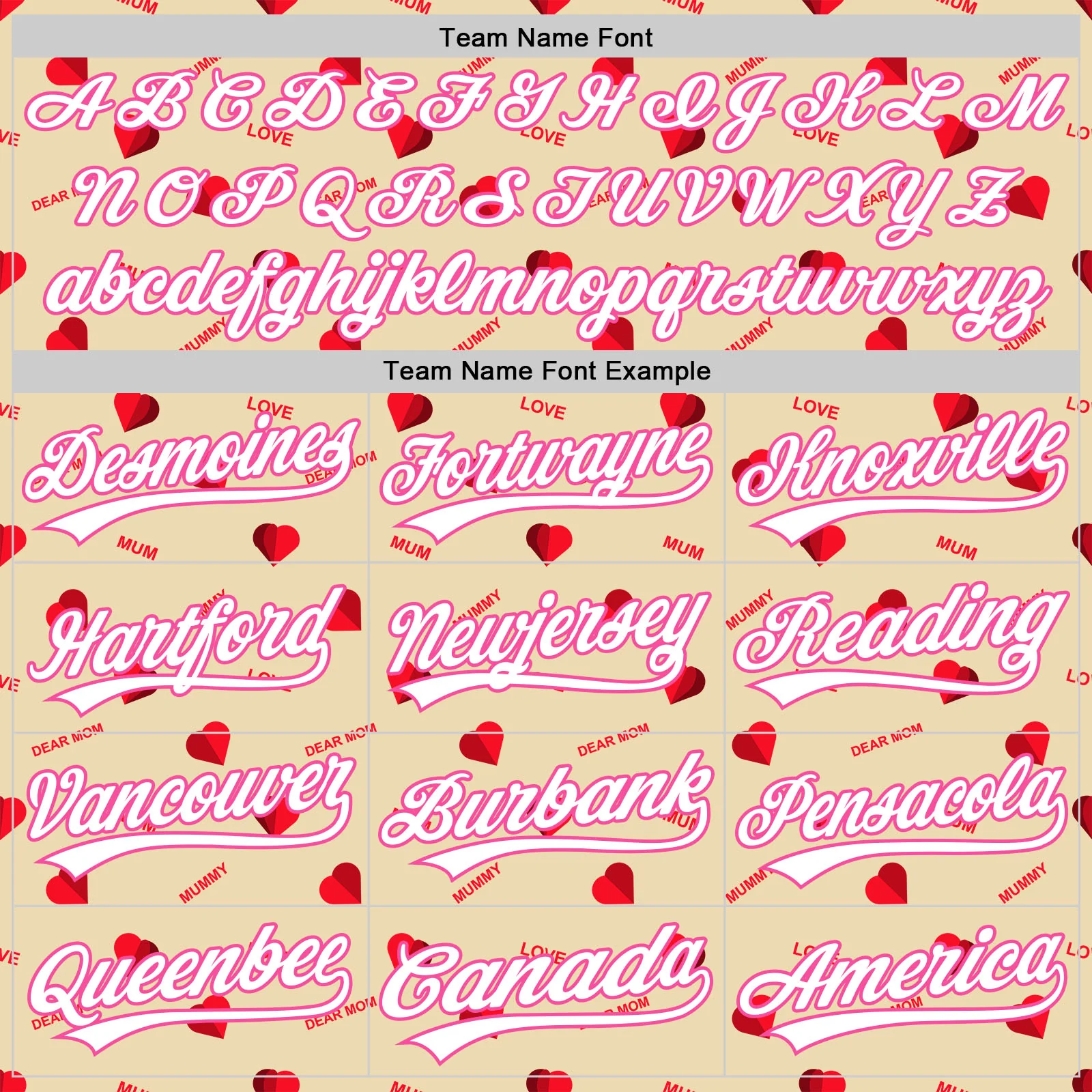 Custom Cream White-Pink 3D Pattern Design Mother's Day Love Authentic Baseball Jersey - Image 4
