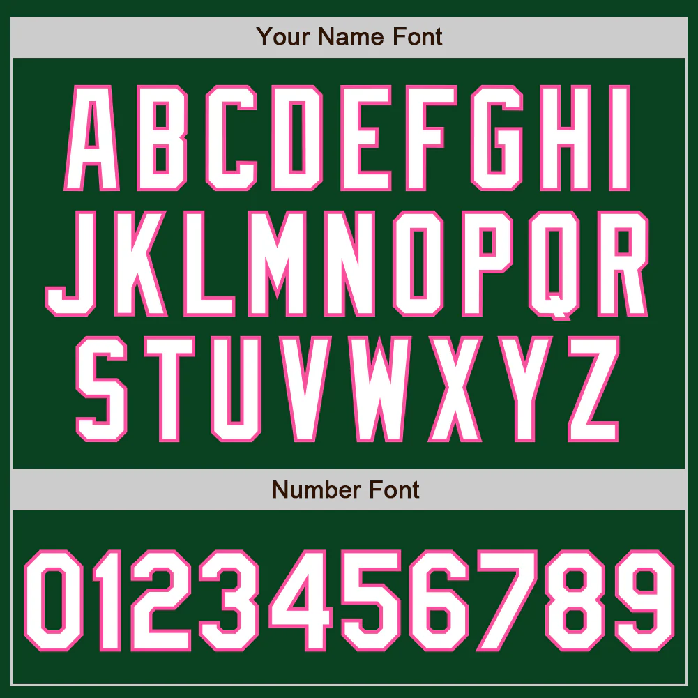 Custom Green White-Pink Authentic Baseball Jersey - Image 4