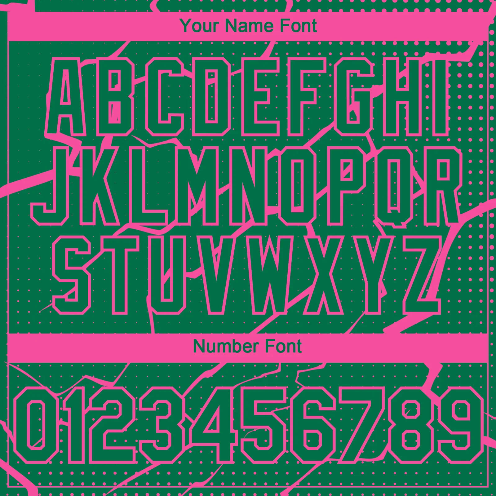 Custom Kelly Green Pink Lightning Polka Dot Authentic Baseball Jersey - Image 5