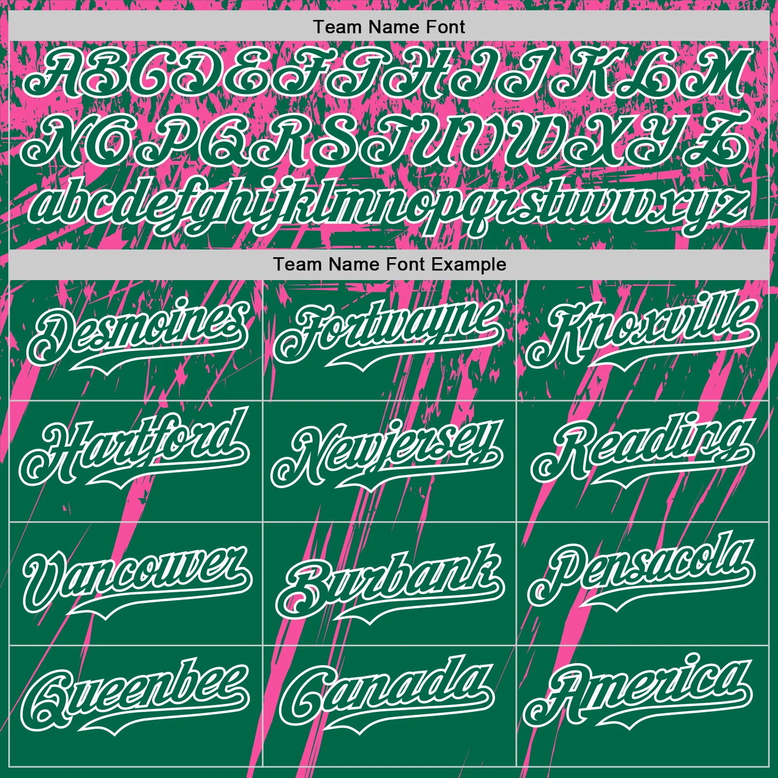 Custom Kelly Green Pink-White Distressed Scratch Brush Stroke Authentic Baseball Jersey - Image 4
