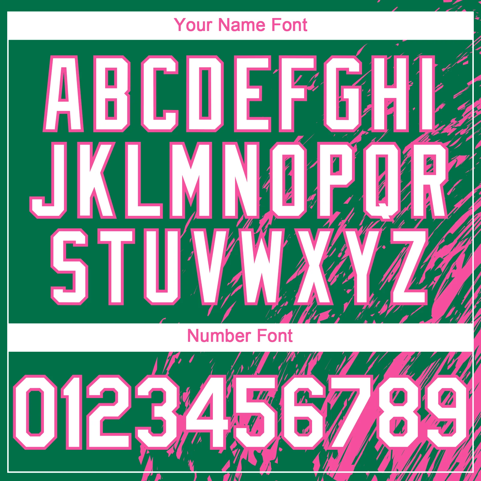 Custom Kelly Green White-Pink Paint Stroke Grunge Streak Authentic Baseball Jersey - Image 5