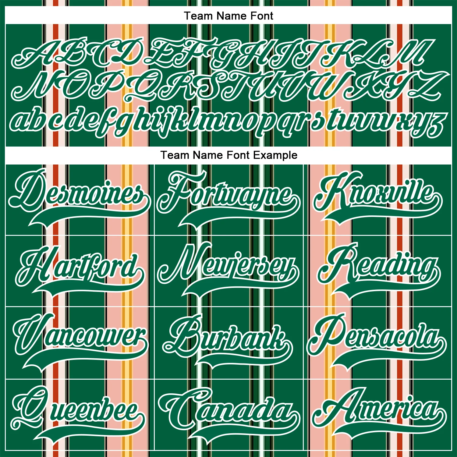 Custom Kelly Green Pink Yellow Black-White Stripe Hockey Lace Neck Jersey - Image 6