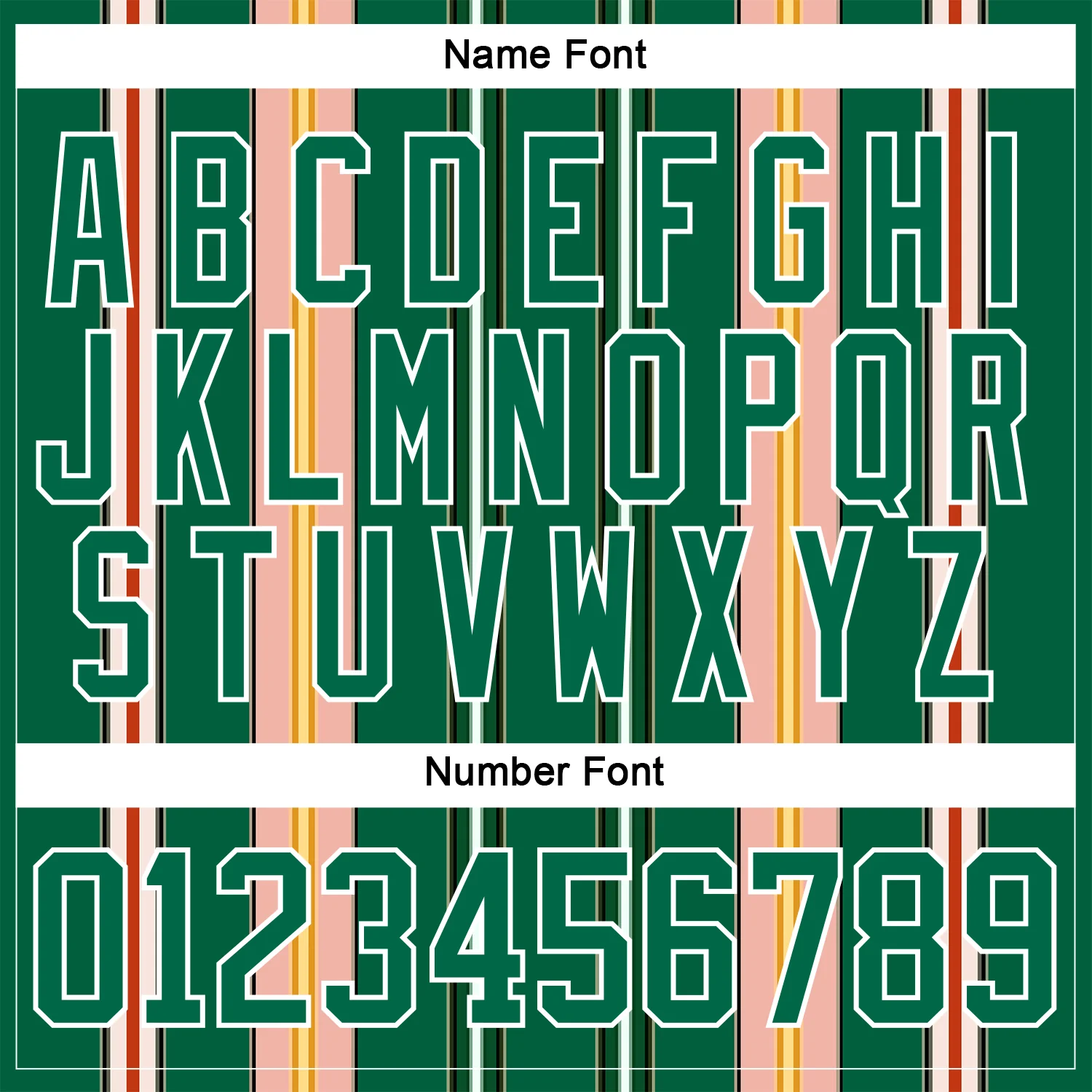 Custom Kelly Green Pink Yellow Black-White Stripe Hockey Lace Neck Jersey - Image 7