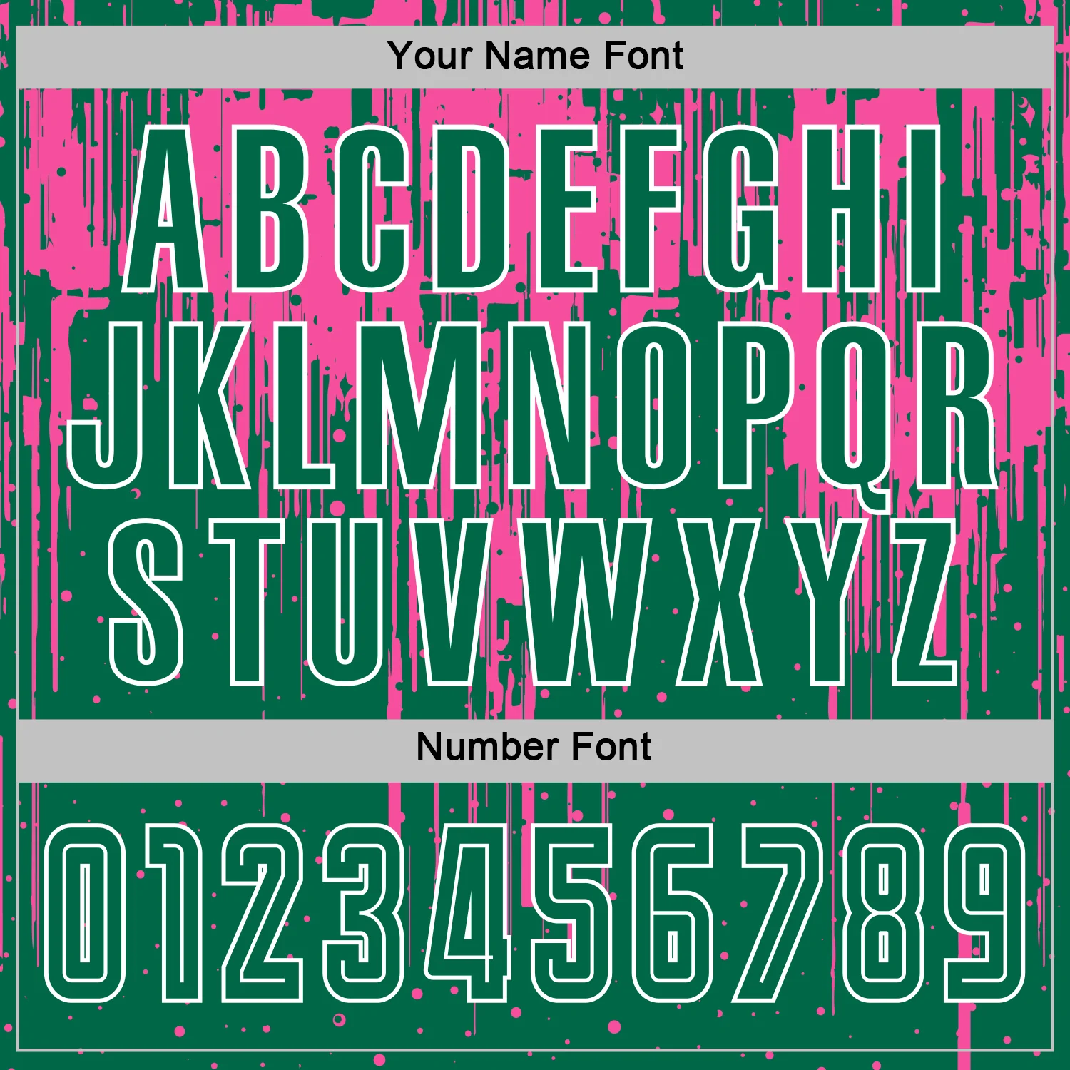 Custom Kelly Green Pink-White Dripping Splatte Pattern Sports Sublimation Soccer Uniform Jersey - Image 6