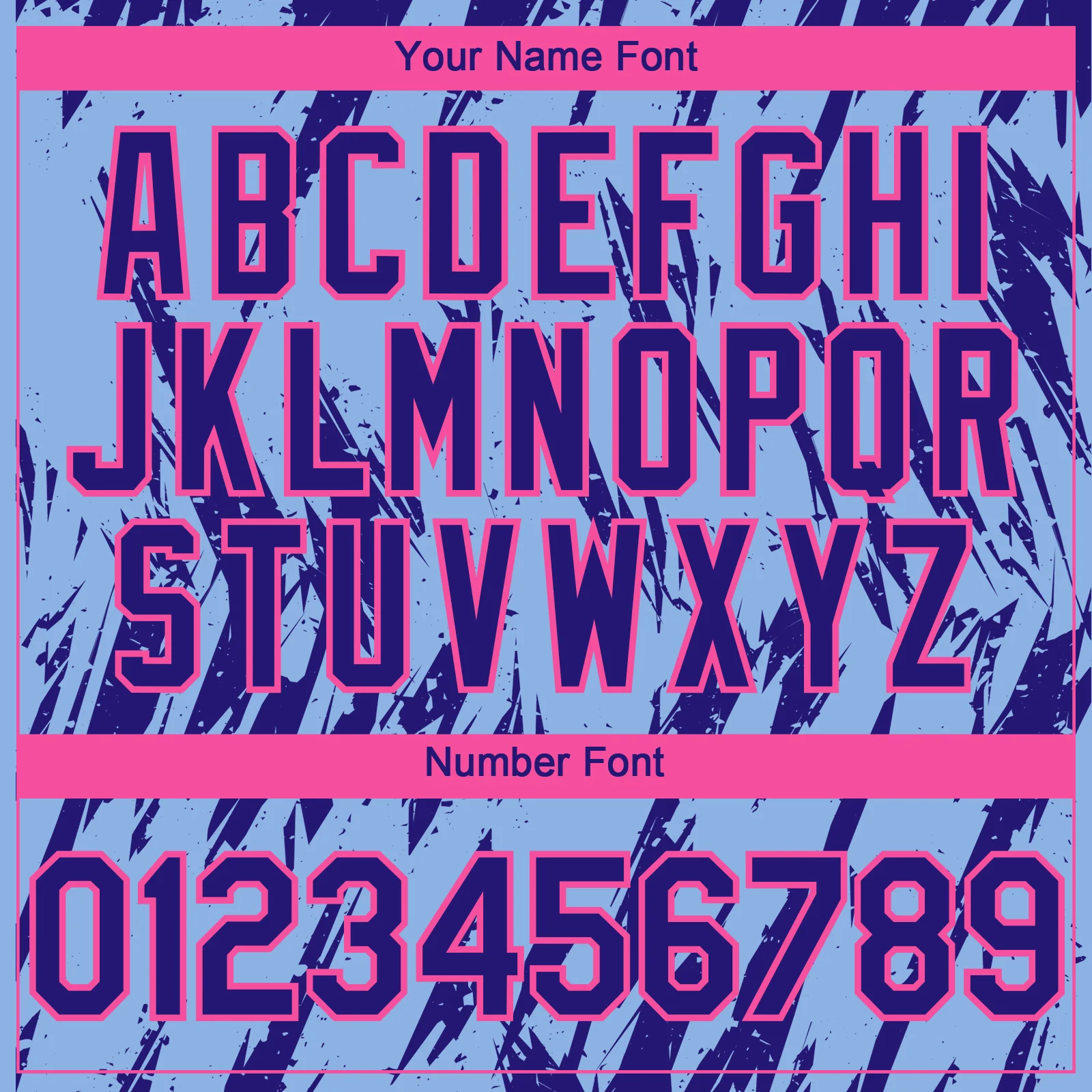 Custom Light Blue Dark Purple-Pink Splatter Torn Sharp Brush Stroke Authentic Baseball Jersey - Image 5