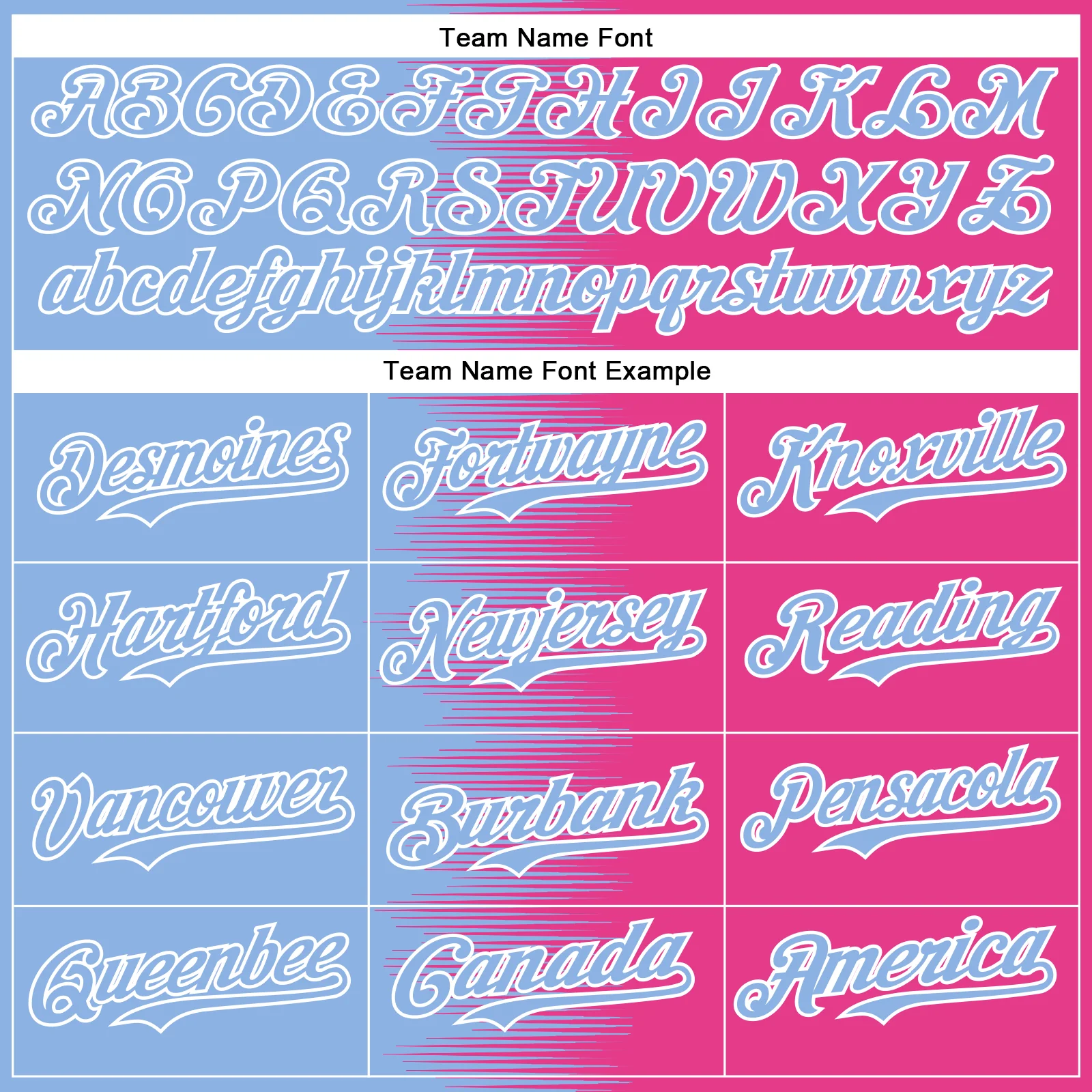 Custom Light Blue Pink-White Gradient Line Bomber Full-Snap Varsity Letterman Hoodie Jacket - Image 5