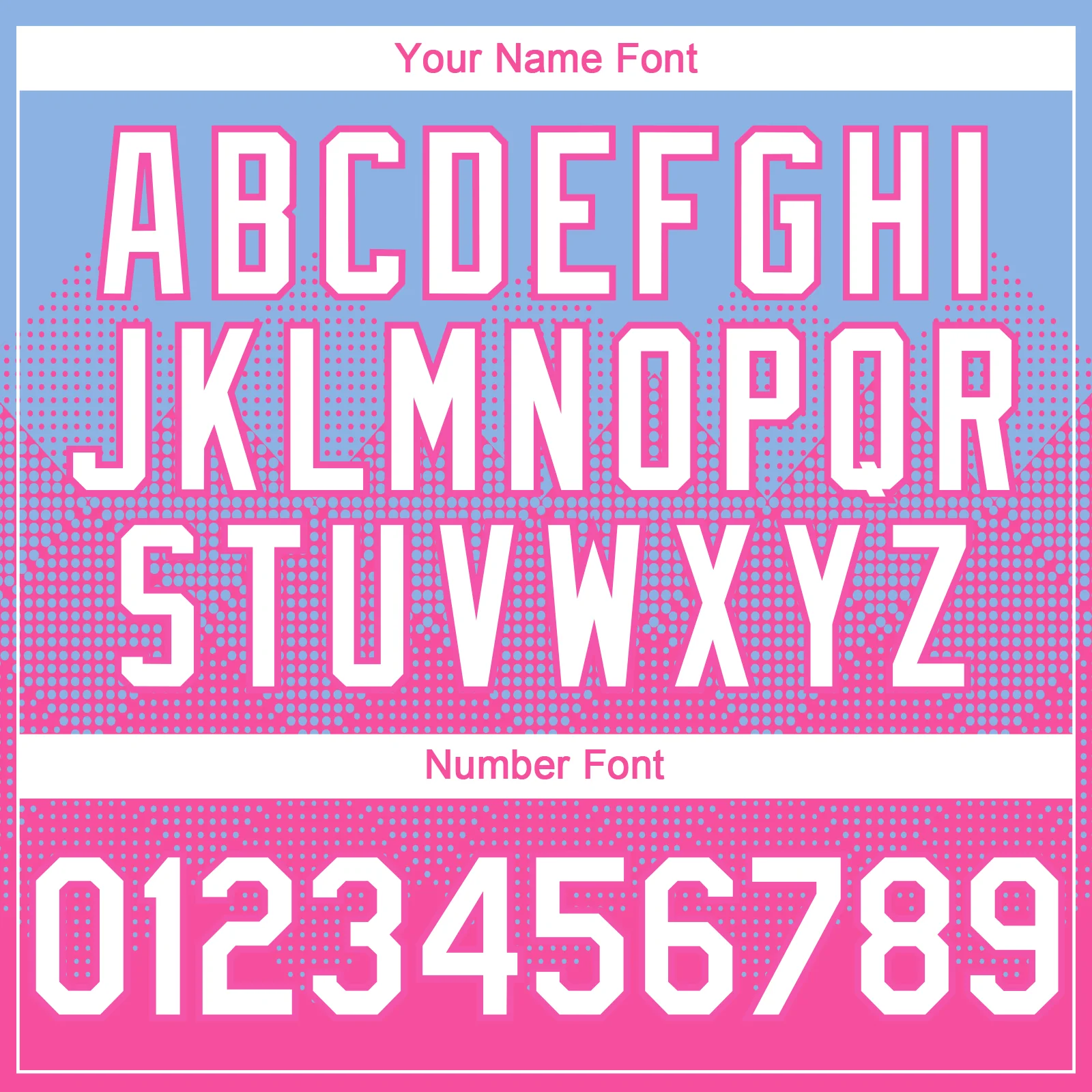 Custom Light Blue White-Pink 3D Gradient Square Shape Authentic Baseball Jersey - Image 5