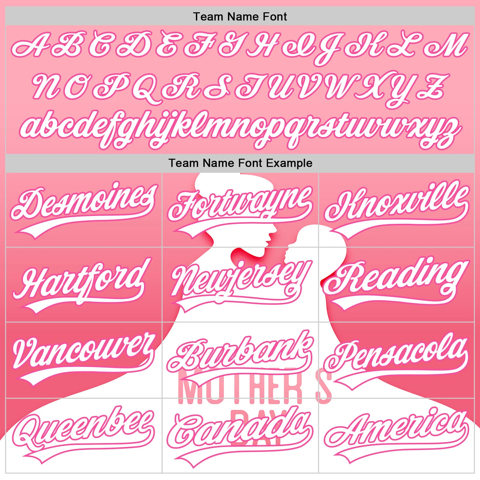 Custom Light Pink White-Pink 3D Pattern Design Mother's Day Family Love Authentic Baseball Jersey - Image 4