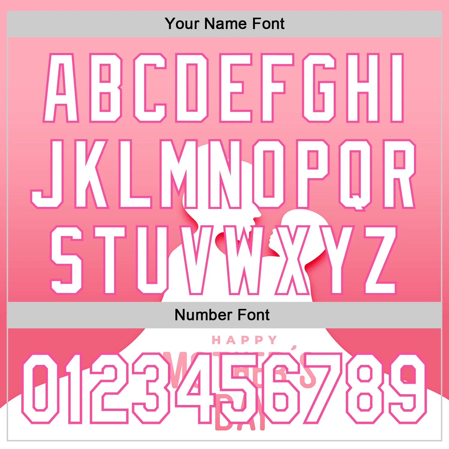 Custom Light Pink White-Pink 3D Pattern Design Mother's Day Family Love Authentic Baseball Jersey - Image 5