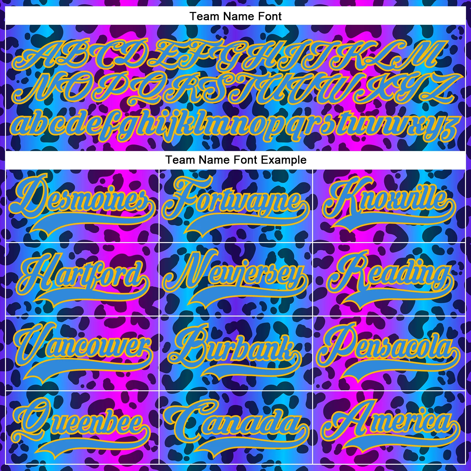 Custom Powder Blue Pink Gold-White Leopard Print Neon Hockey Lace Neck Jersey - Image 6