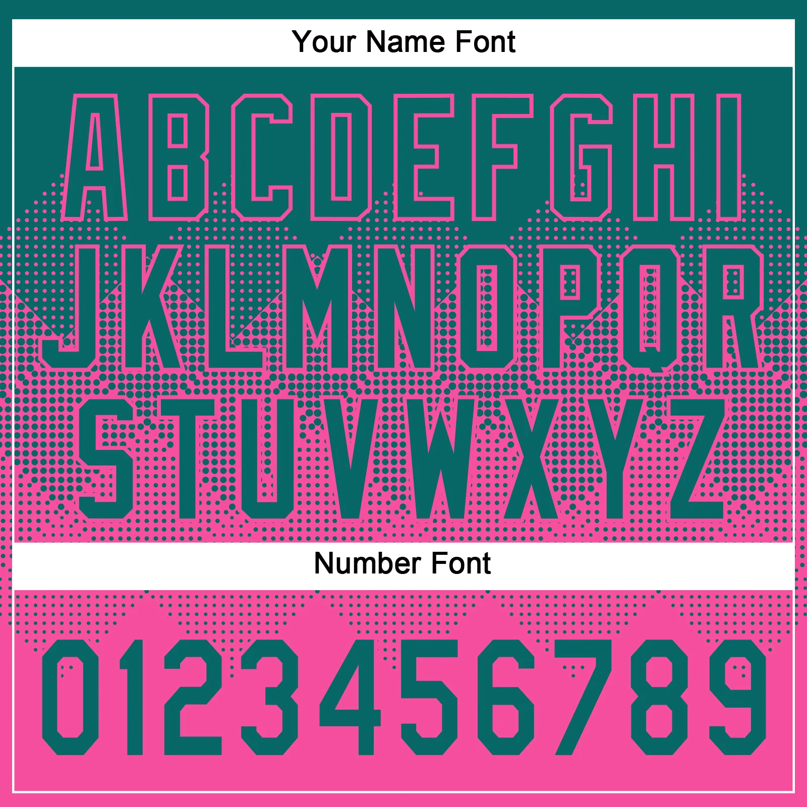Custom Teal Pink 3D Gradient Square Shape Two-Button Unisex Softball Jersey - Image 5