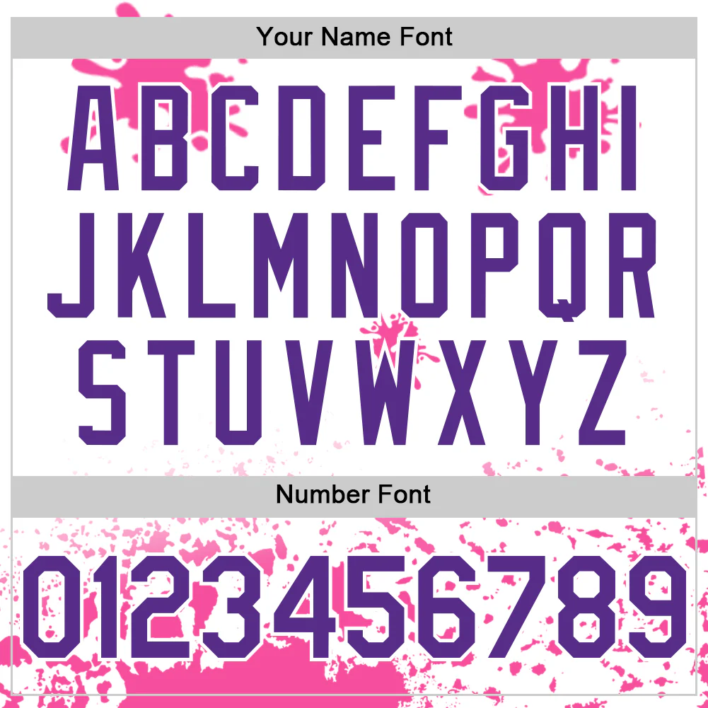 Custom White Purple Pink-Blue Splatter Camo Two Tone Authentic Baseball Jersey - Image 5