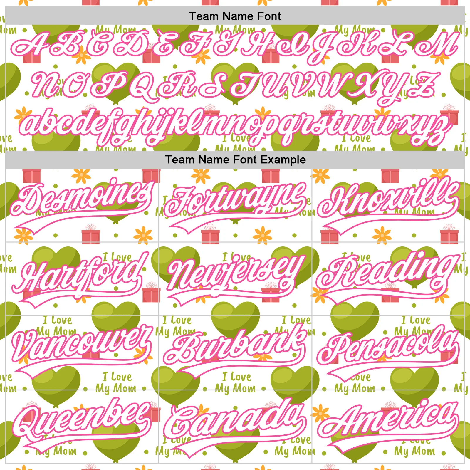 Custom White Pink 3D Pattern Design Mother's Day Love Authentic Baseball Jersey - Image 4