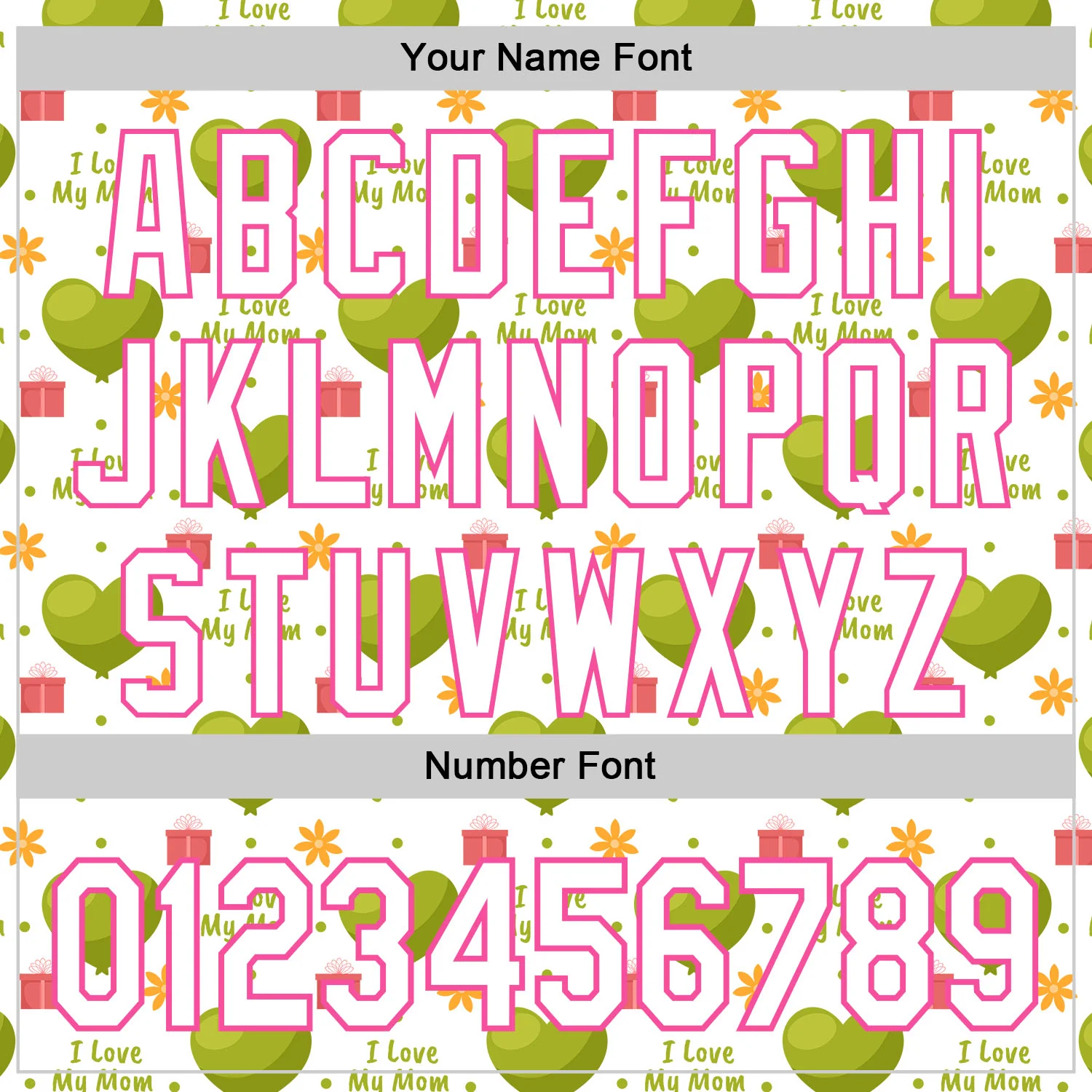 Custom White Pink 3D Pattern Design Mother's Day Love Authentic Baseball Jersey - Image 5