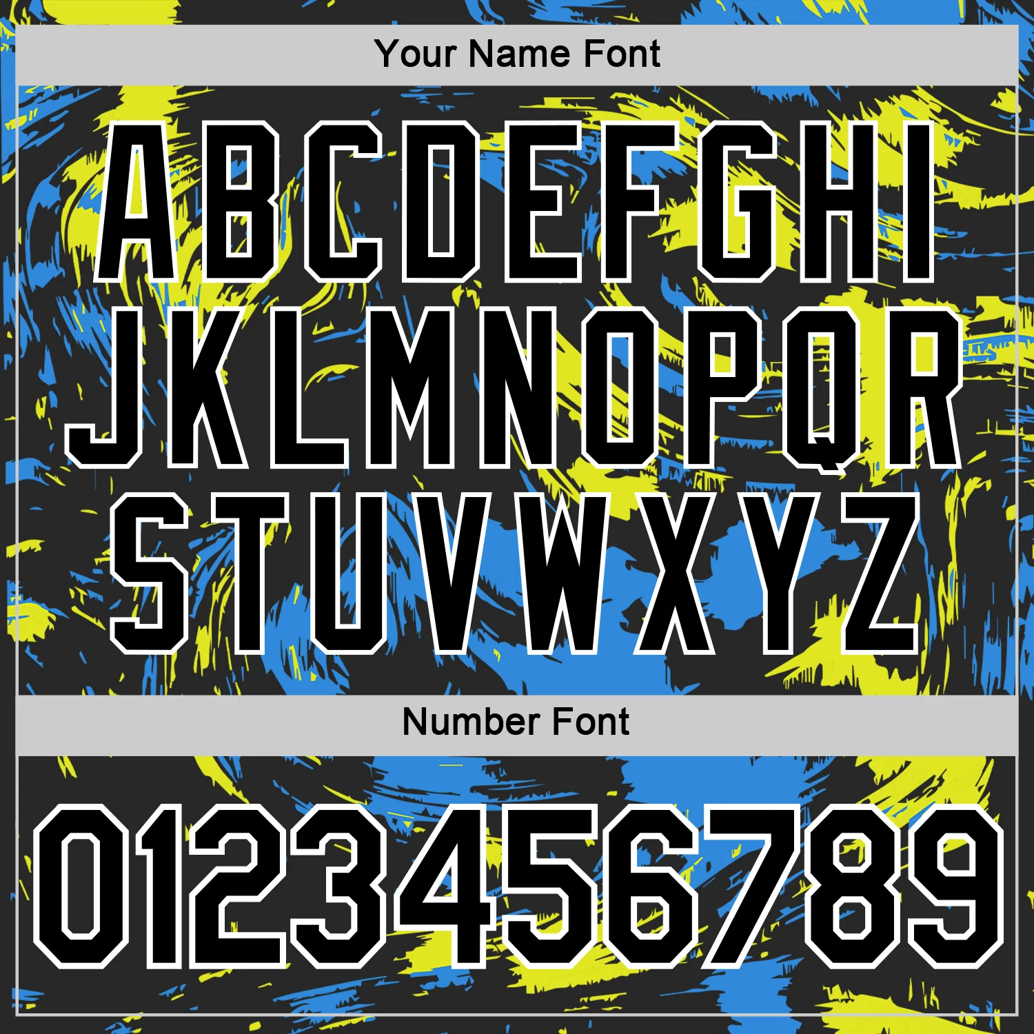 Custom Black Powder Blue-Neon Yellow 3D Esports Performance T-Shirt - Image 4