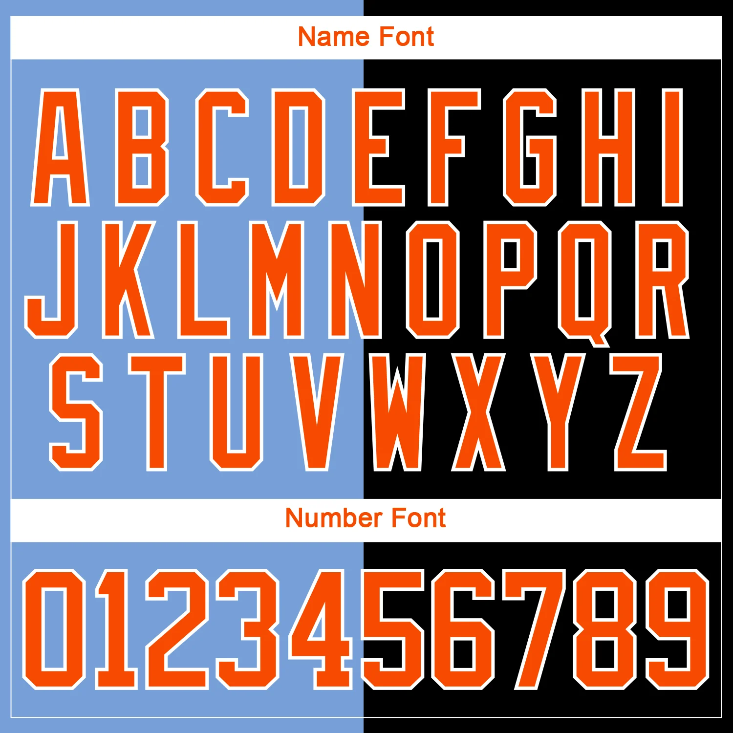 Custom Black Orange Powder Blue-White Split Fashion Hockey Lace Neck Jersey - Image 7