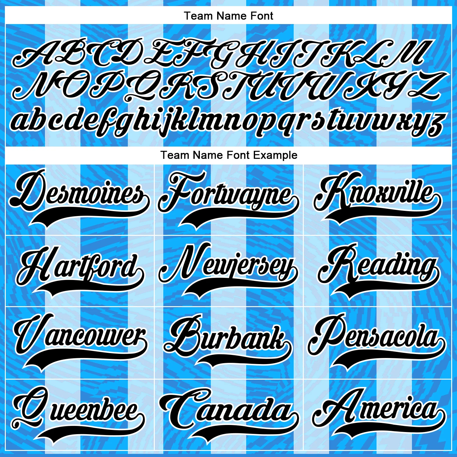 Custom Blue Black Powder Blue-White Stripe Hockey Lace Neck Jersey - Image 6
