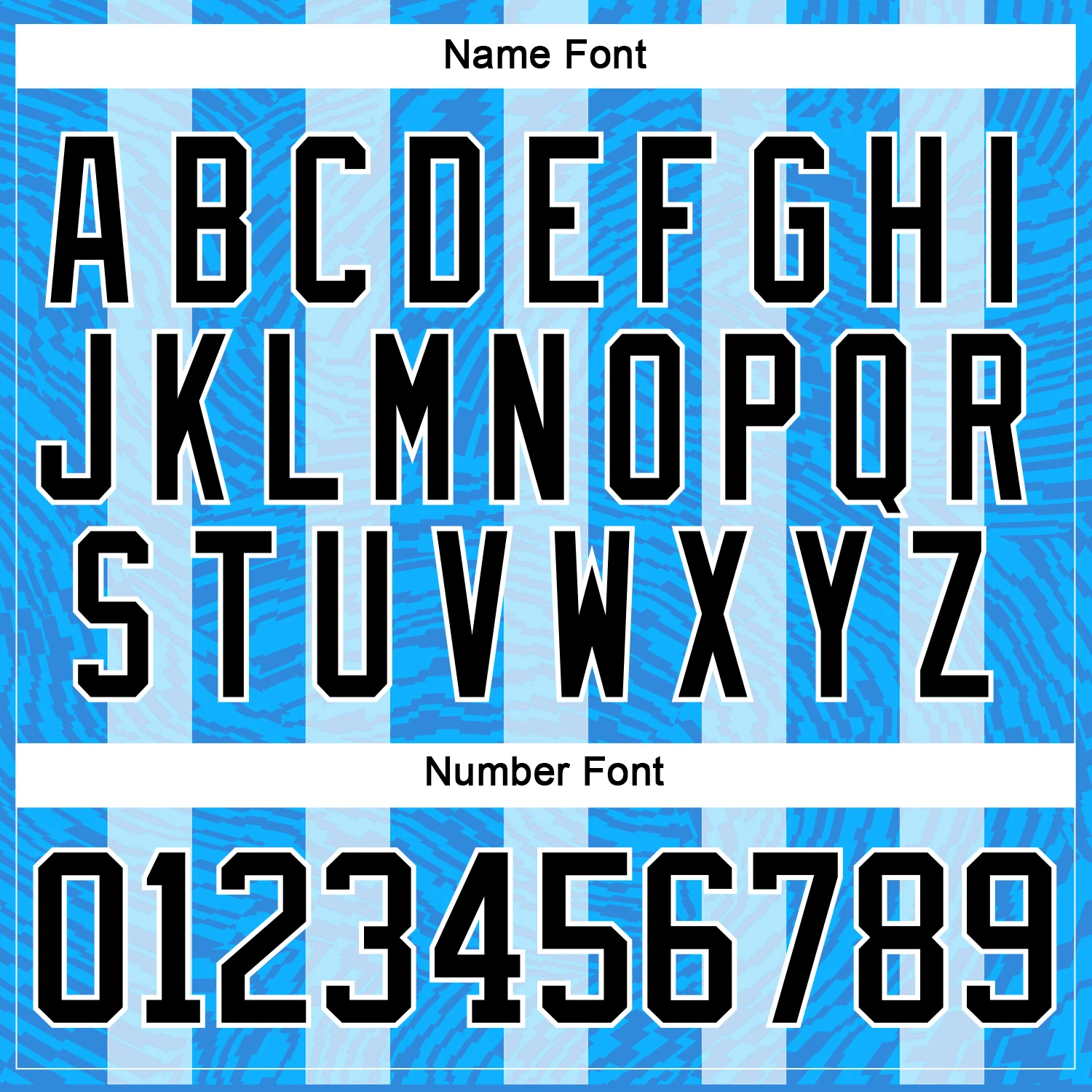 Custom Blue Black Powder Blue-White Stripe Hockey Lace Neck Jersey - Image 7