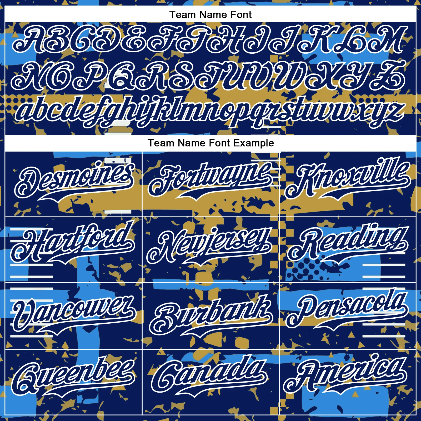 Custom Royal Powder Blue Old Gold-White Abstract Fragment Shape Bomber Full-Snap Varsity Letterman Hoodie Jacket - Image 5