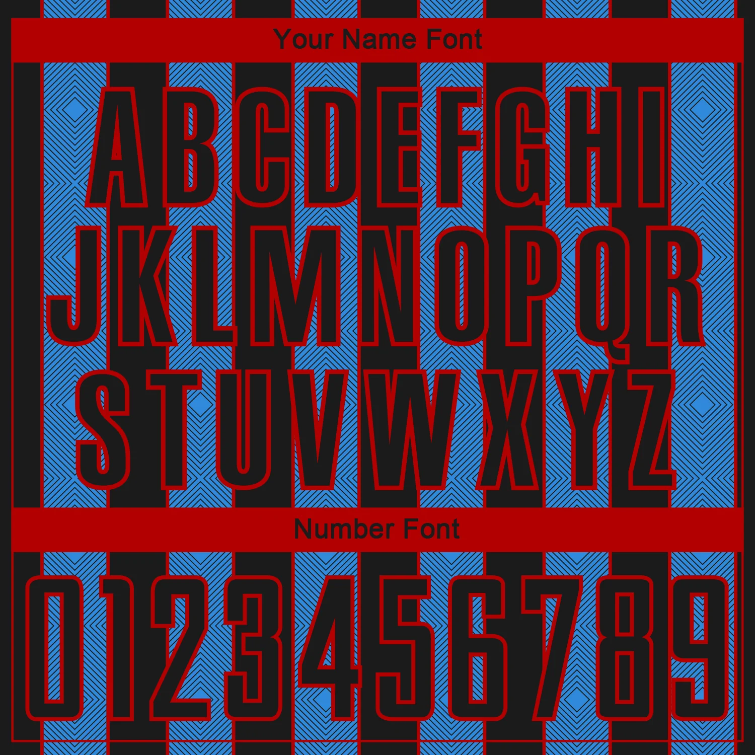 Custom Black Powder Blue-Red Pinstripe Line Sports Sublimation Soccer Uniform Jersey - Image 6