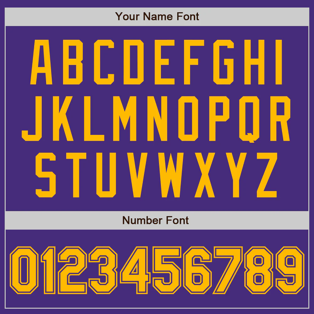 Custom Purple Gold Authentic Baseball Jersey - Image 8