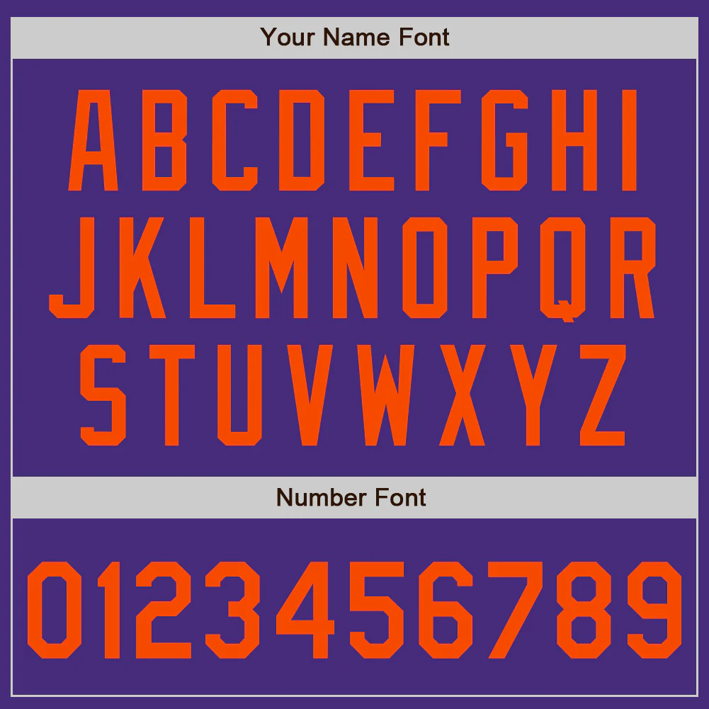 Custom Purple Orange Authentic Baseball Jersey - Image 5