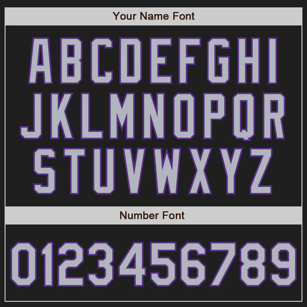 Custom Black Gray-Purple Authentic Two Tone Baseball Jersey - Image 5