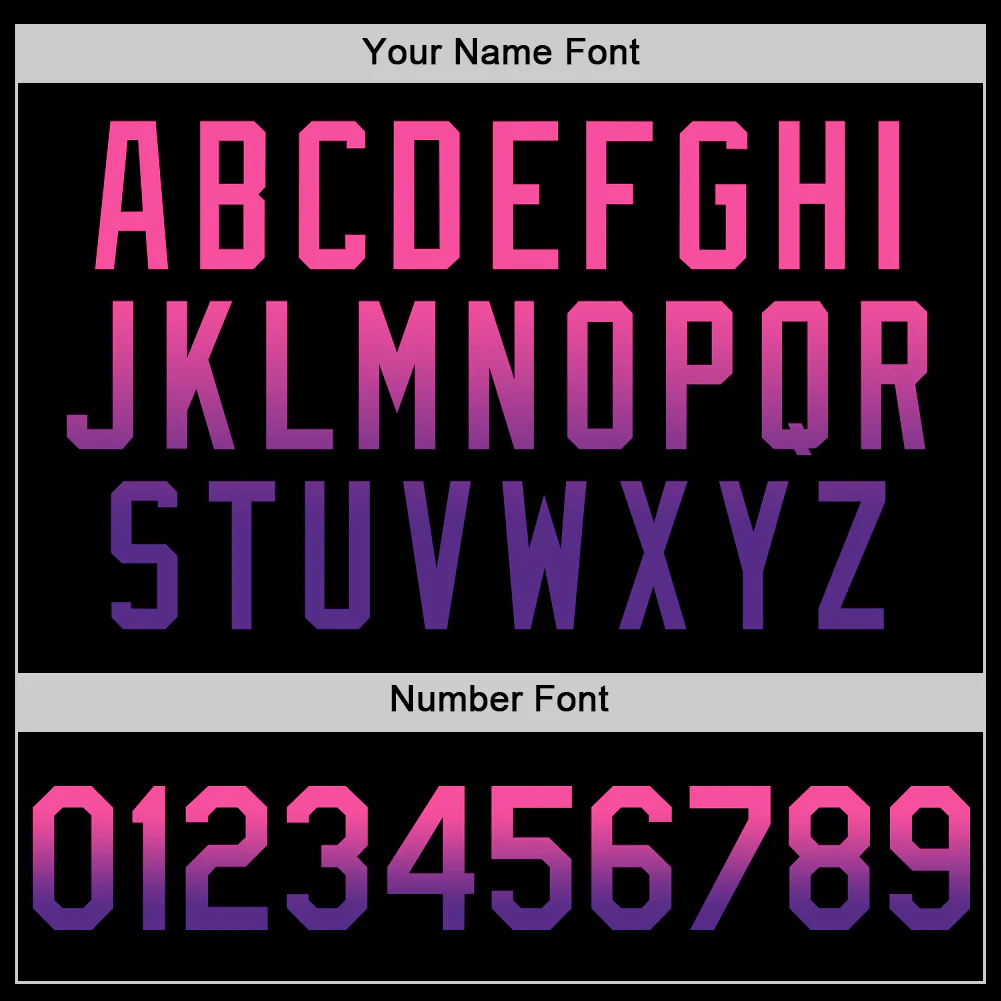 Custom Black Pink-Purple Authentic Fade Fashion Baseball Jersey - Image 5