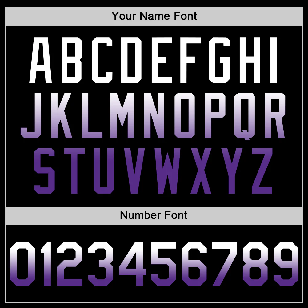 Custom Black White-Purple Authentic Fade Fashion Baseball Jersey - Image 5