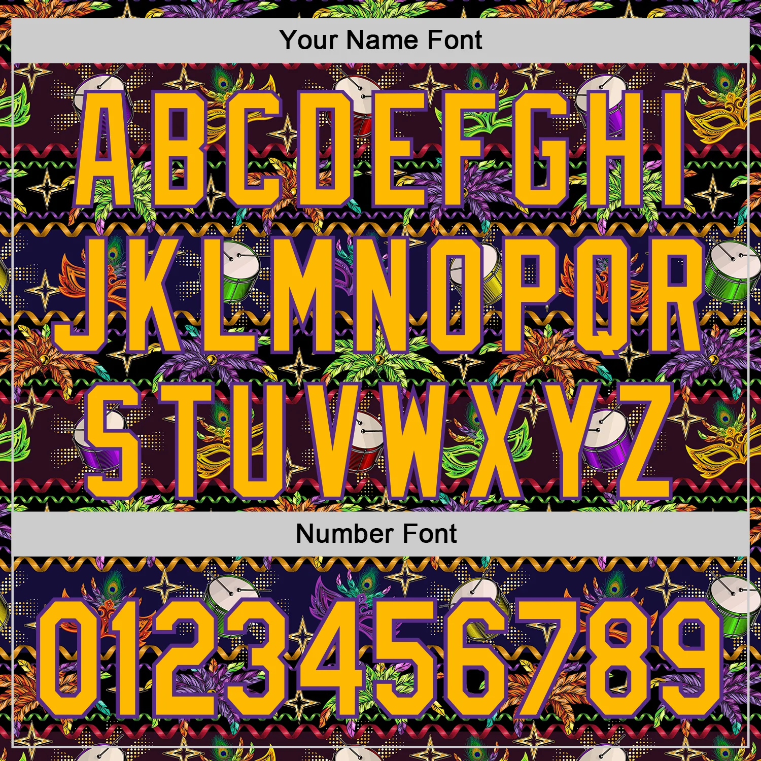 Custom Black Gold-Purple 3D Pattern Design Mardi Gras Shrove Tuesday Authentic Baseball Jersey - Image 5
