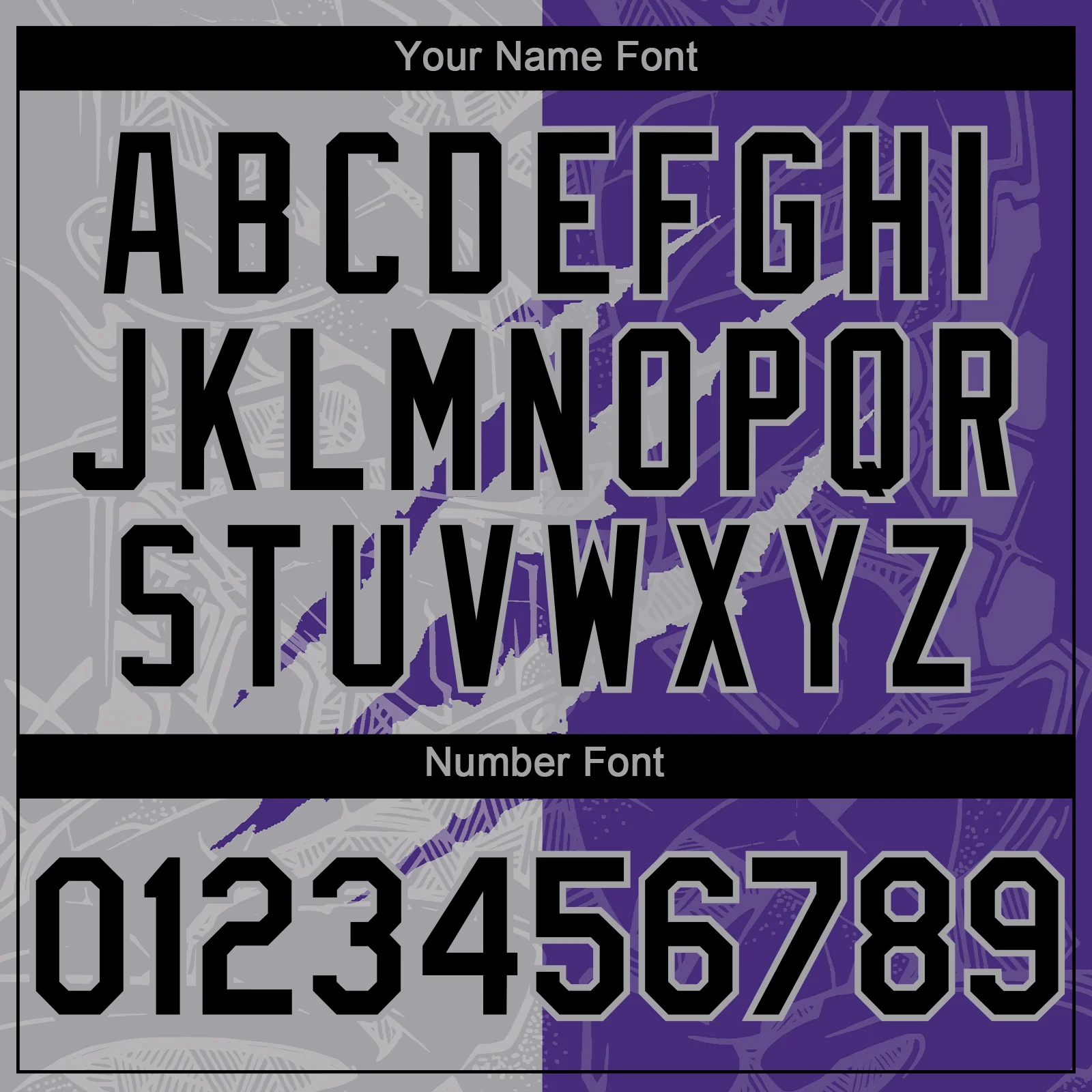 Custom Graffiti Pattern Black Purple-Gray 3D Scratch Authentic Baseball Jersey - Image 5