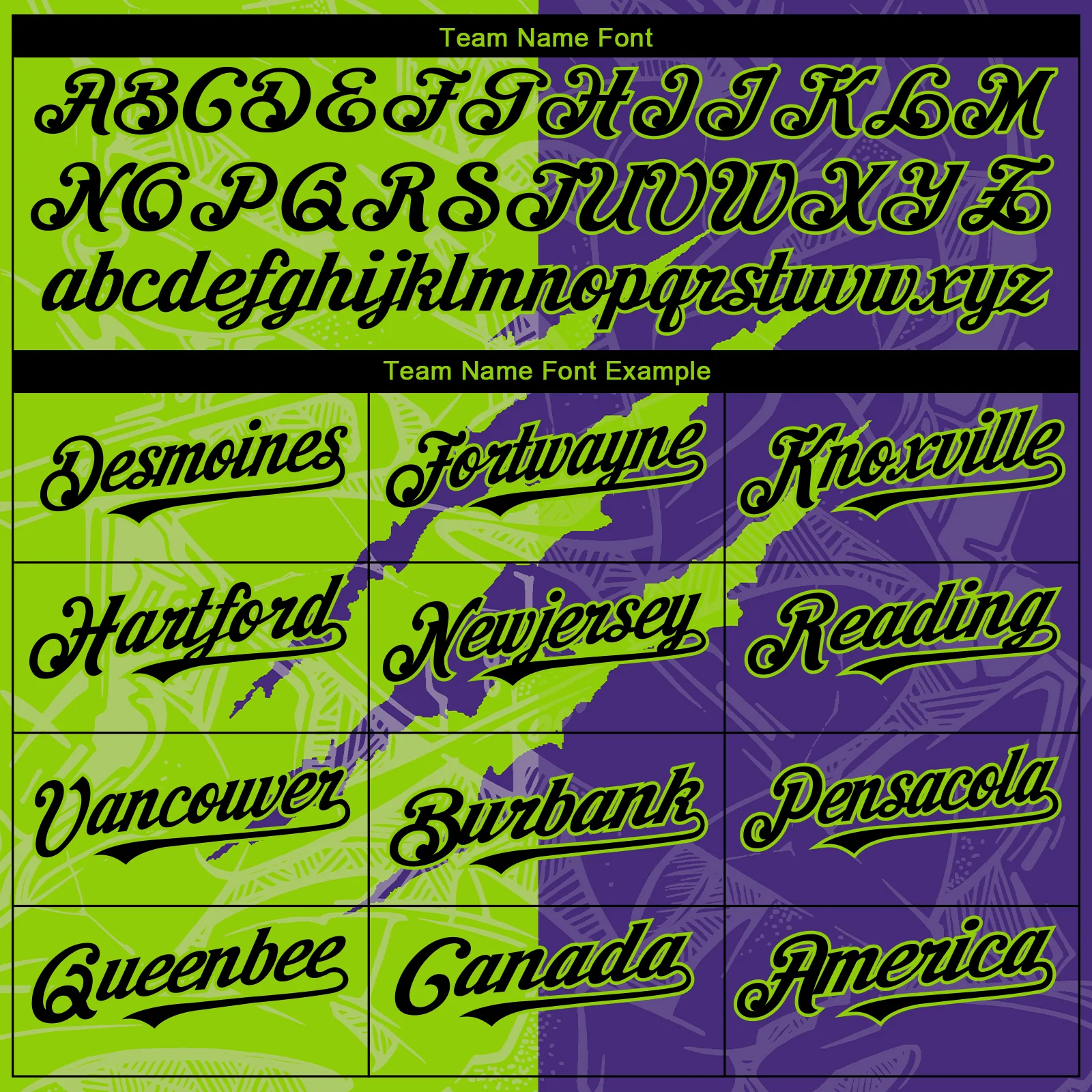 Custom Graffiti Pattern Black Purple-Neon Green 3D Scratch Authentic Baseball Jersey - Image 4