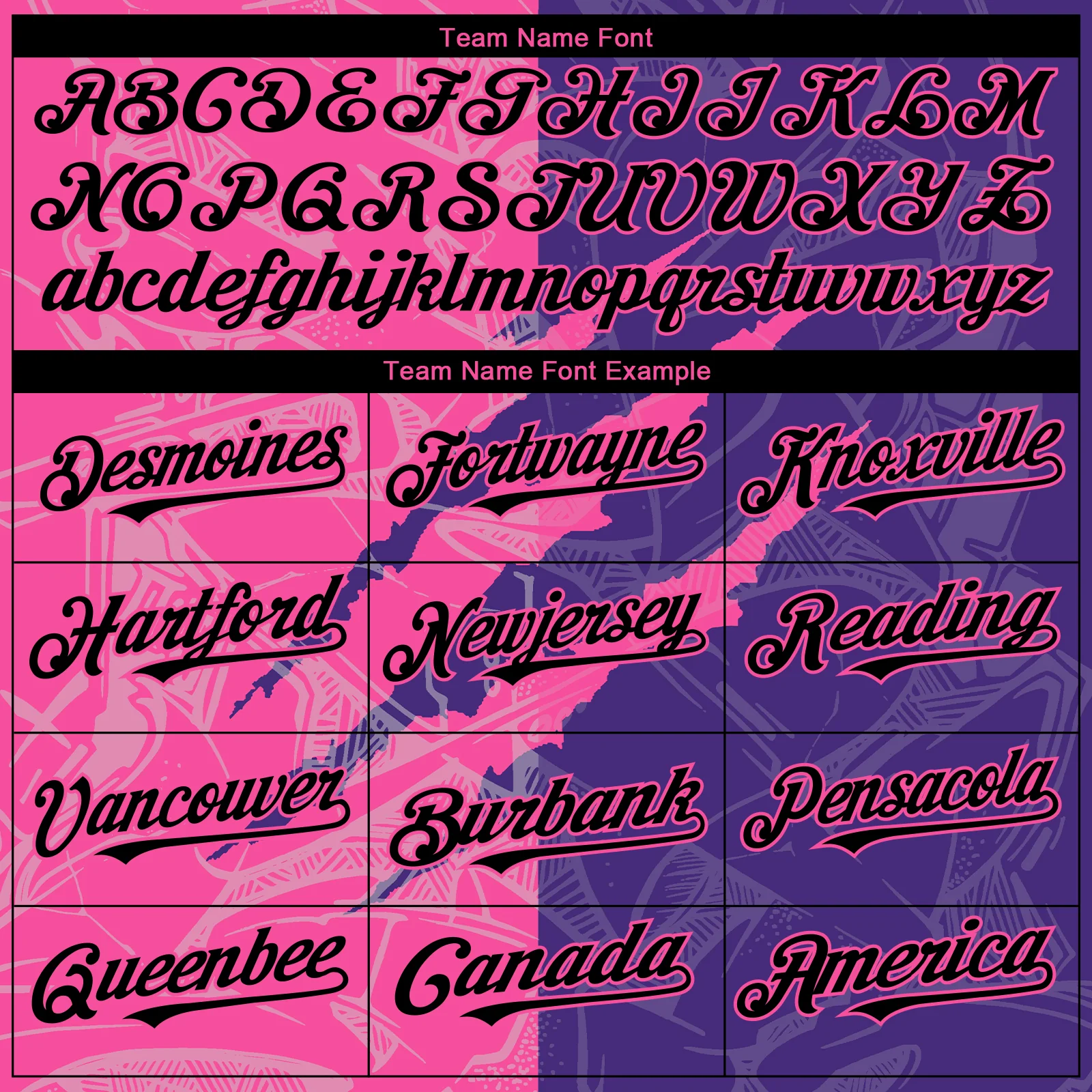 Custom Graffiti Pattern Black Purple-Pink 3D Scratch Authentic Baseball Jersey - Image 4