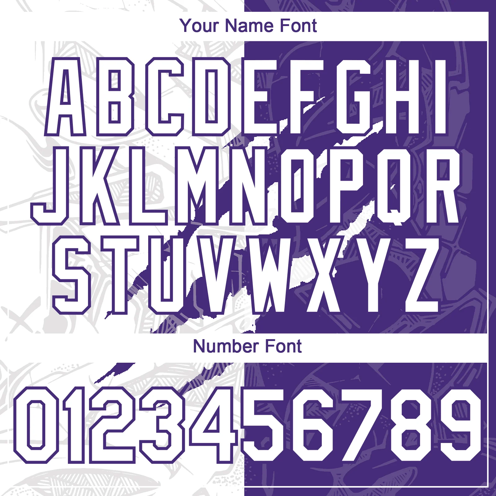 Custom Graffiti Pattern White-Purple 3D Scratch Authentic Baseball Jersey - Image 5