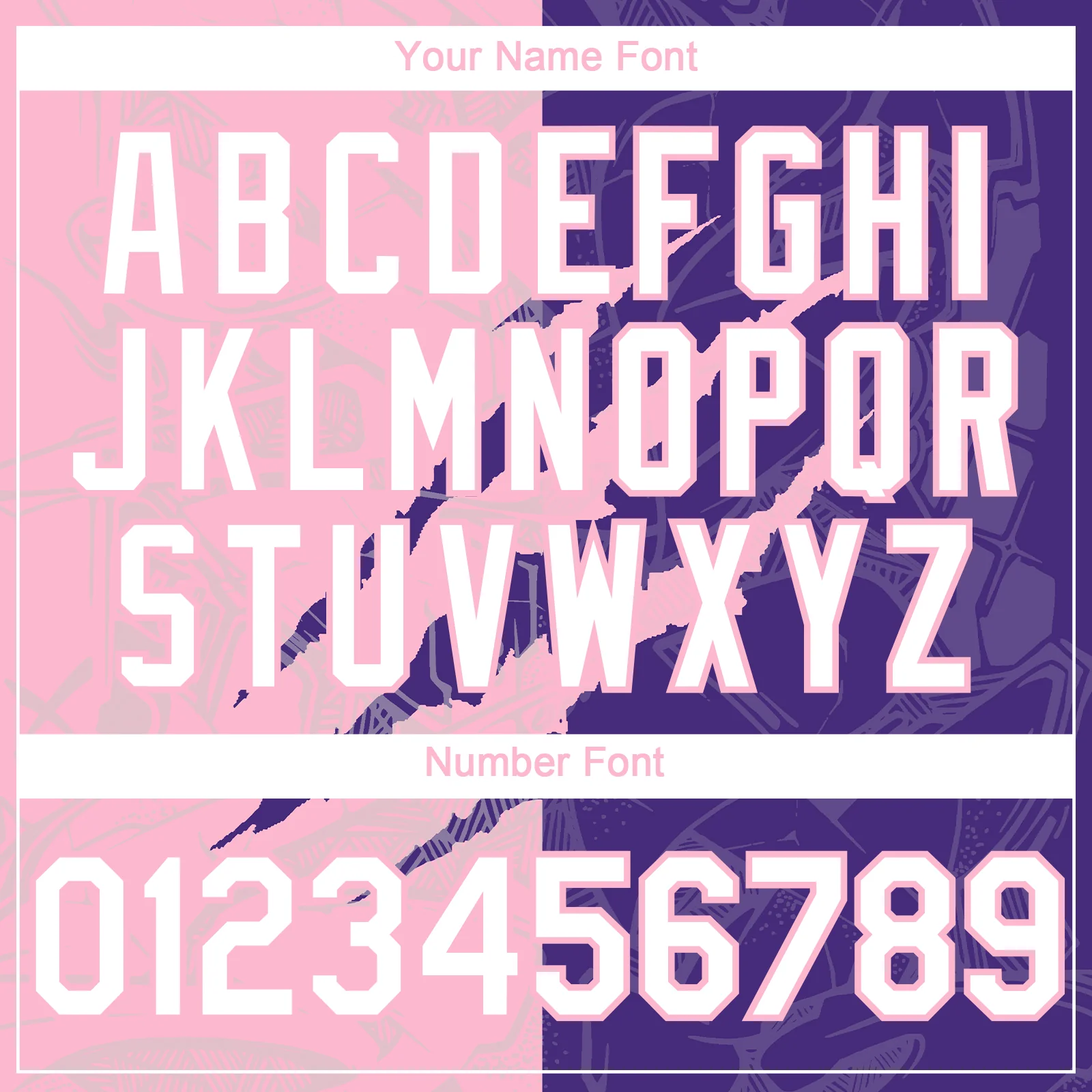 Custom Graffiti Pattern White Purple-Light Pink 3D Scratch Authentic Baseball Jersey - Image 5