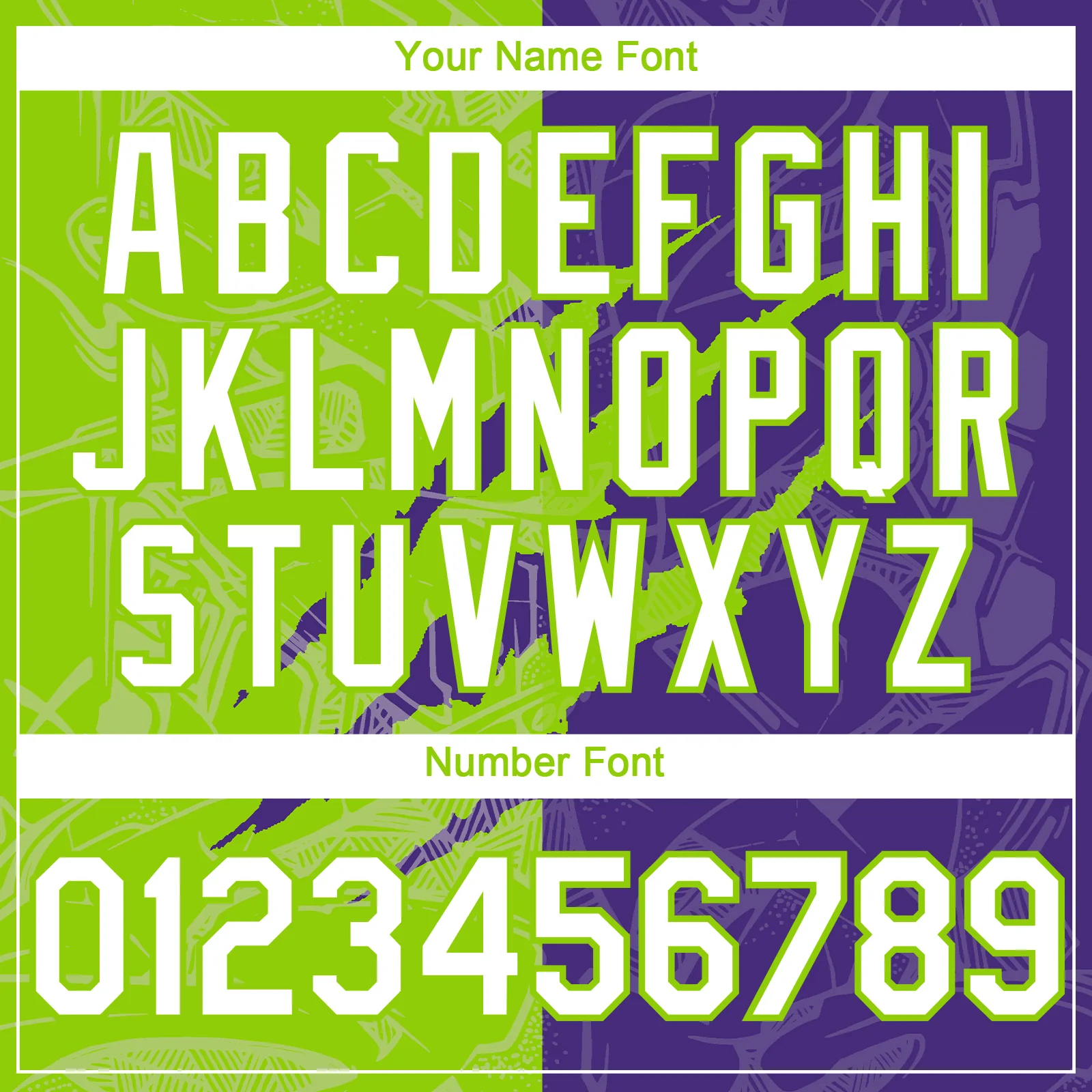 Custom Graffiti Pattern White Purple-Neon Green 3D Scratch Authentic Baseball Jersey - Image 5
